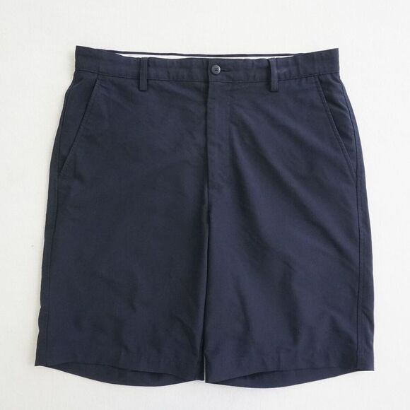 Footjoy Mens Golf Shorts Flat Front Zip Fly Navy Blue Polyester Size 34 - Picture 1 of 7